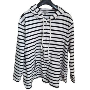 Striped Black and White Hoodie Size 3X